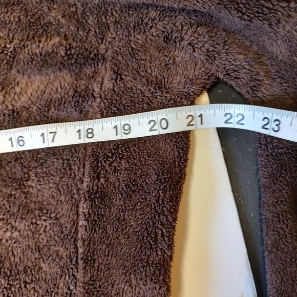 The North Face Brown Fuzzy Plush Quarter Zip Pullover Size Medium - Picture 3 of 9